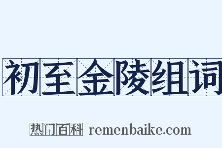 初至金陵组词是什么意思的图片